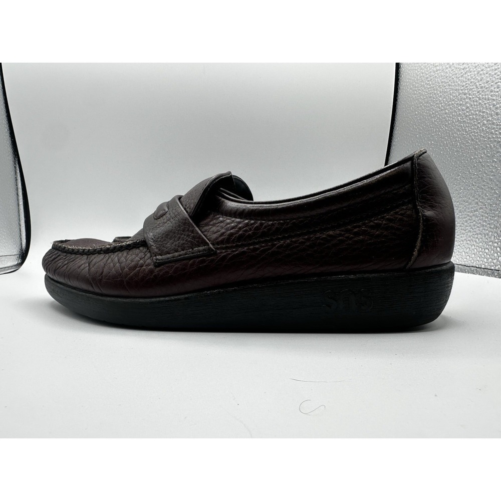 SAS Savvy Leather Tri-Pad Slip-On Perforated Loafers Women's 9.5W Burgundy USA